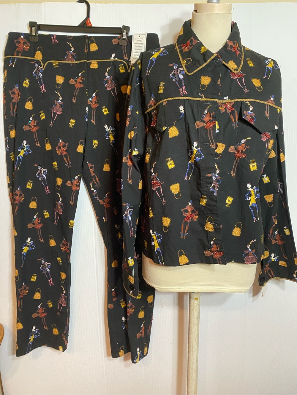 Vanity Collection Mustard Yellow Textured Top with Floral Trim